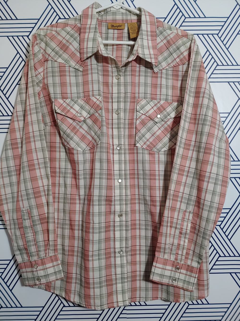 Mens Wrangler Pearl Snap Button Front Size XL